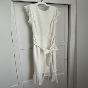 White High Neck Dress